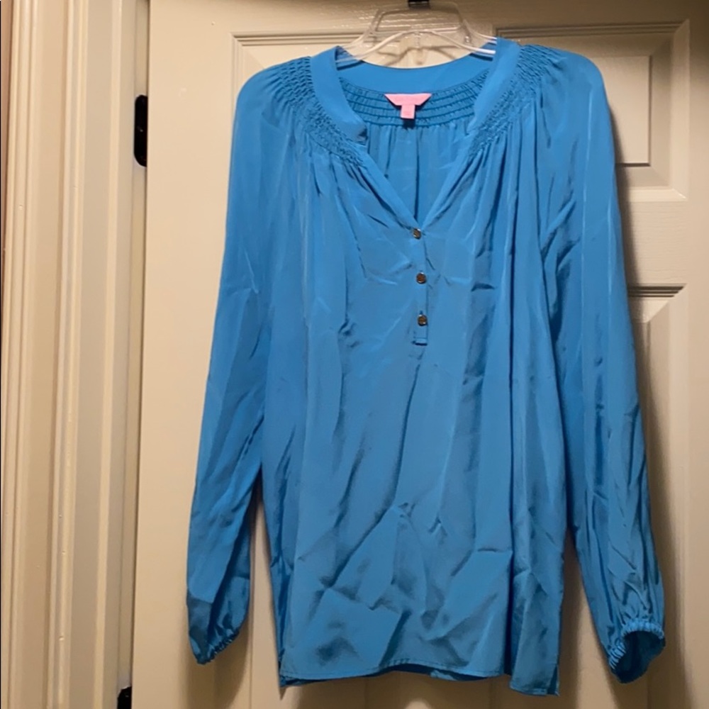 Brand new Elsie long sleeve silk shirt.